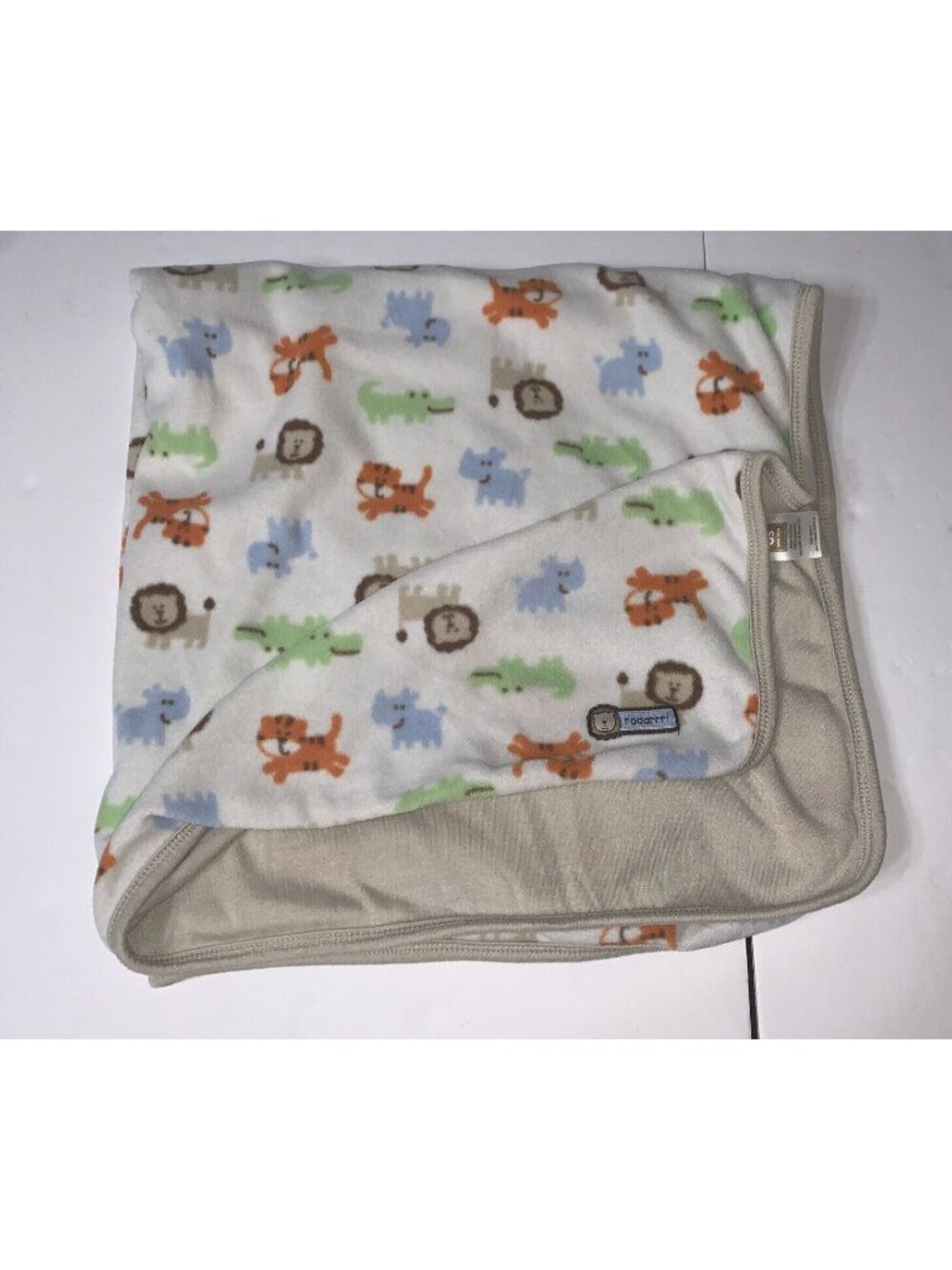 Carter’s Security Blanket Lovey Tan Multicolor Animals Roar!